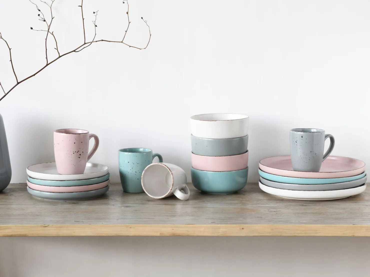 Creatable Geschirrset|Modern Scandic- Kombiservice 16-tlg, Modern Fashion - Kombiservice 16-tlg - bunt