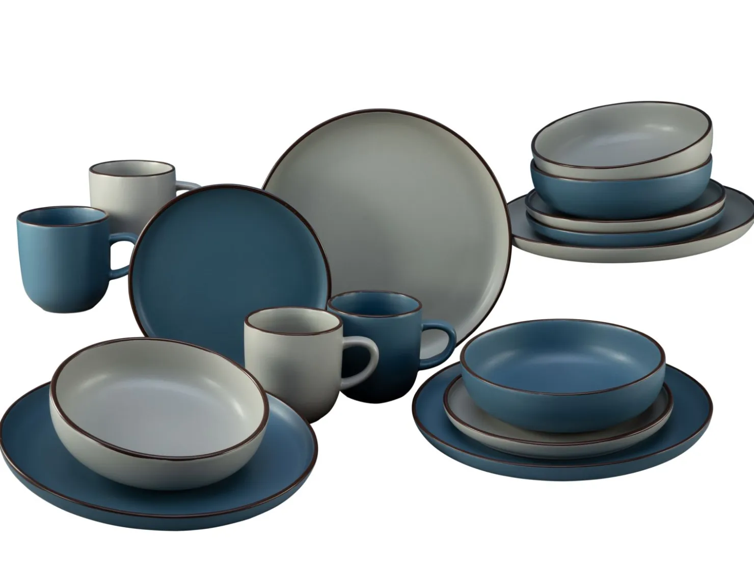 Creatable Geschirrset|Modern Scandic- Kombiservice 16-tlg, Modern Fashion - Kombiservice 16-tlg - bunt