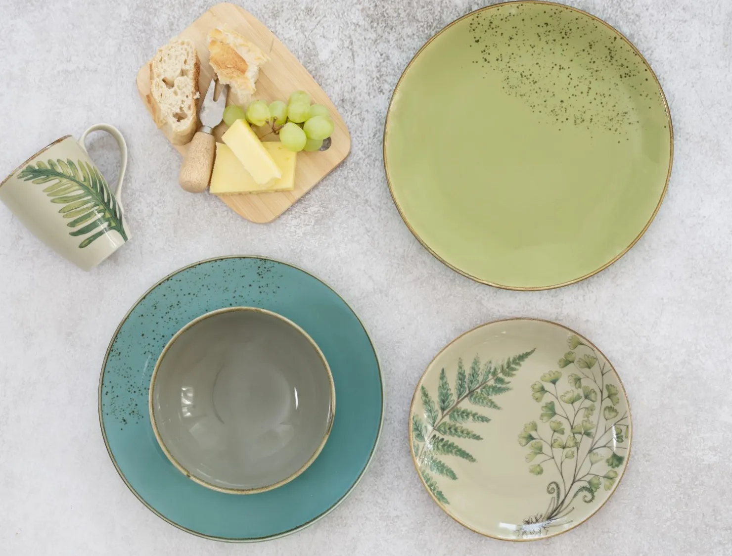 Creatable Geschirrset|Nature Botanica - Kombiservice 16-tlg - bunt