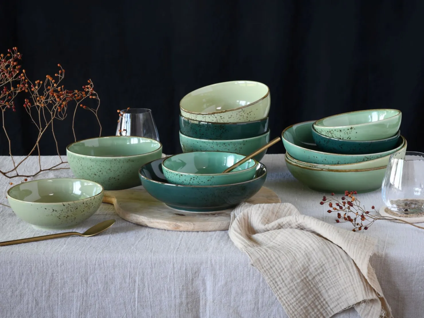 Creatable Bowls & Schüsseln|Geschirrset|Nature Collection - Bowl Set 12-tlg - bunt