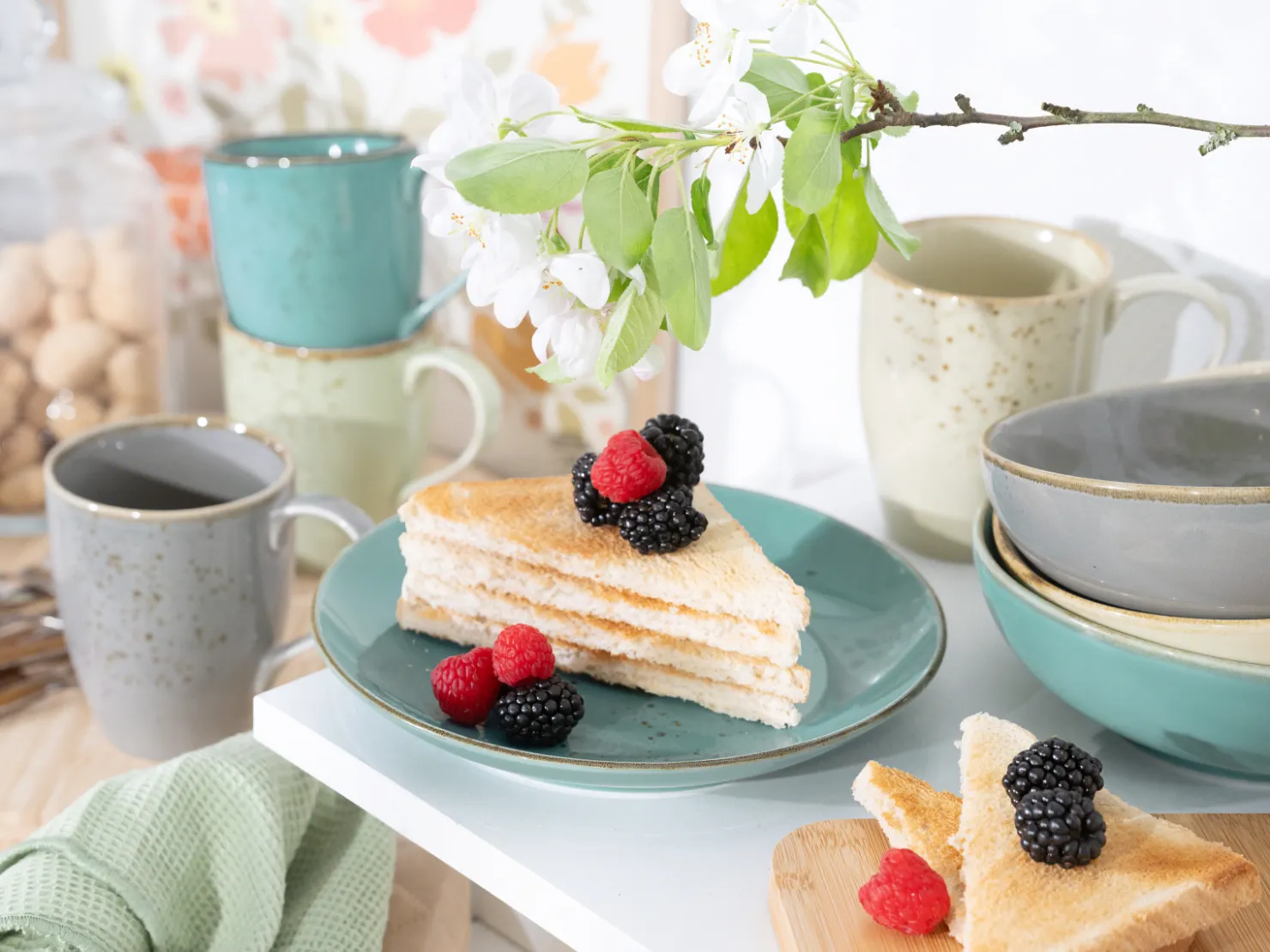 Creatable Geschirrset|Nature Collection - Kombiservice 16-tlg - Aqua