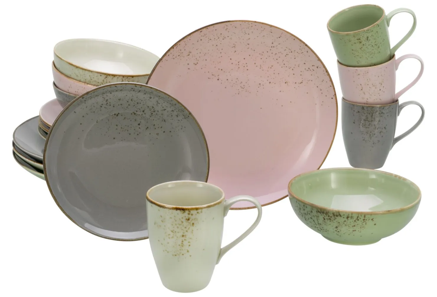 Creatable Geschirrset|Nature Collection - Kombiservice 16-tlg - Aqua