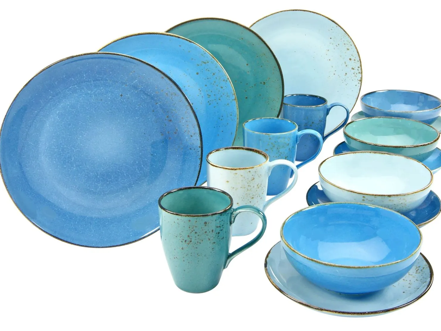 Creatable Geschirrset|Nature Collection - Kombiservice 16-tlg - Aqua