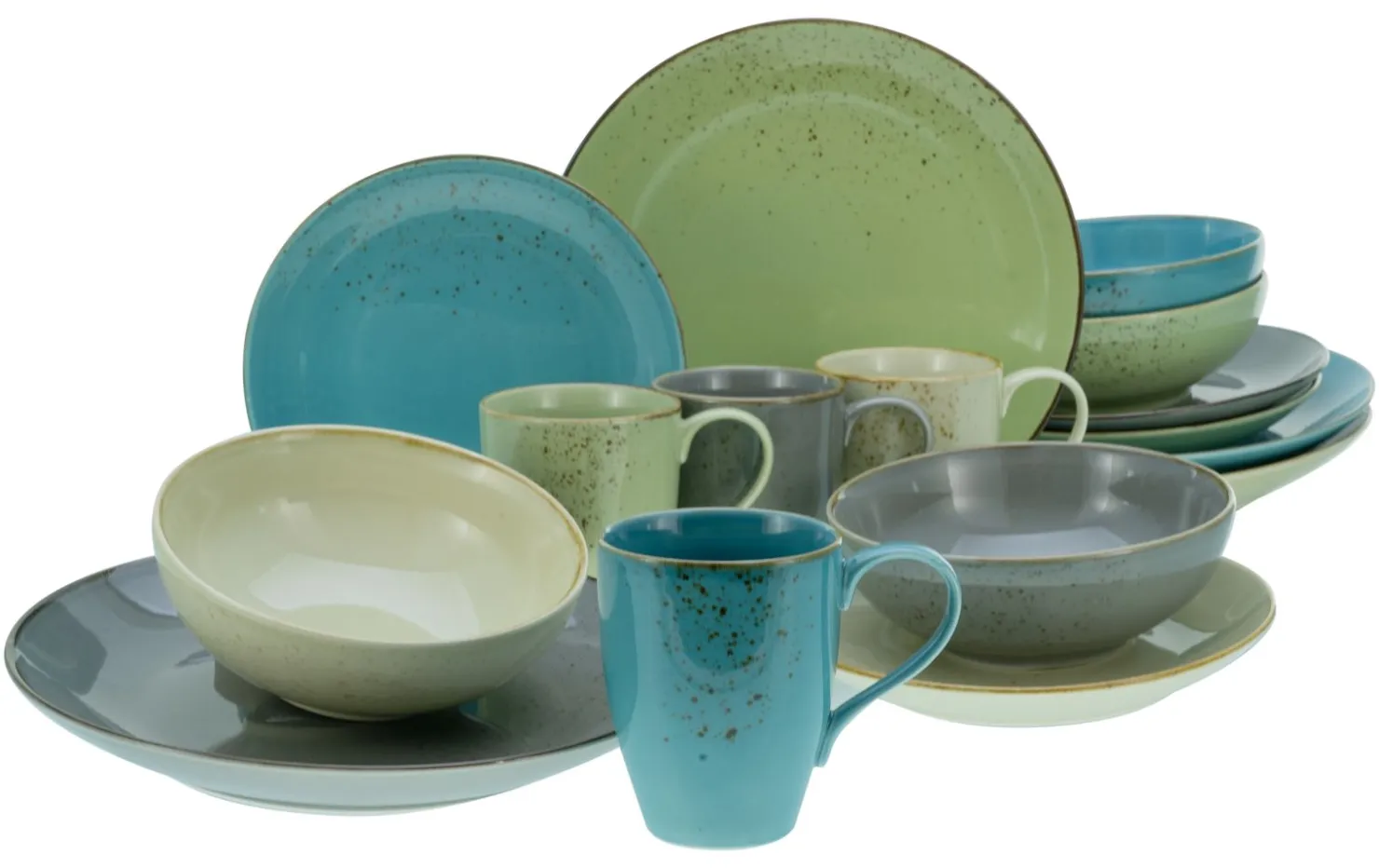 Creatable Geschirrset|Teller|Nature Collection - Kombiservice 24-tlg - Bunt