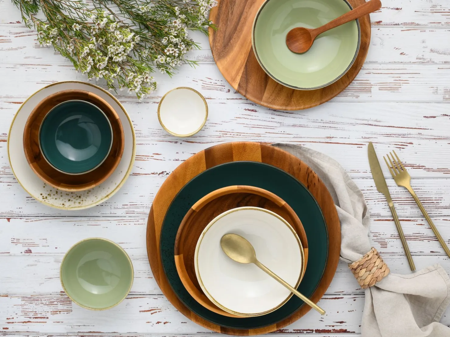 Creatable Bowls & Schüsseln|Nature Collection - Mehrzweckschale 4-tlg - Akazienholz