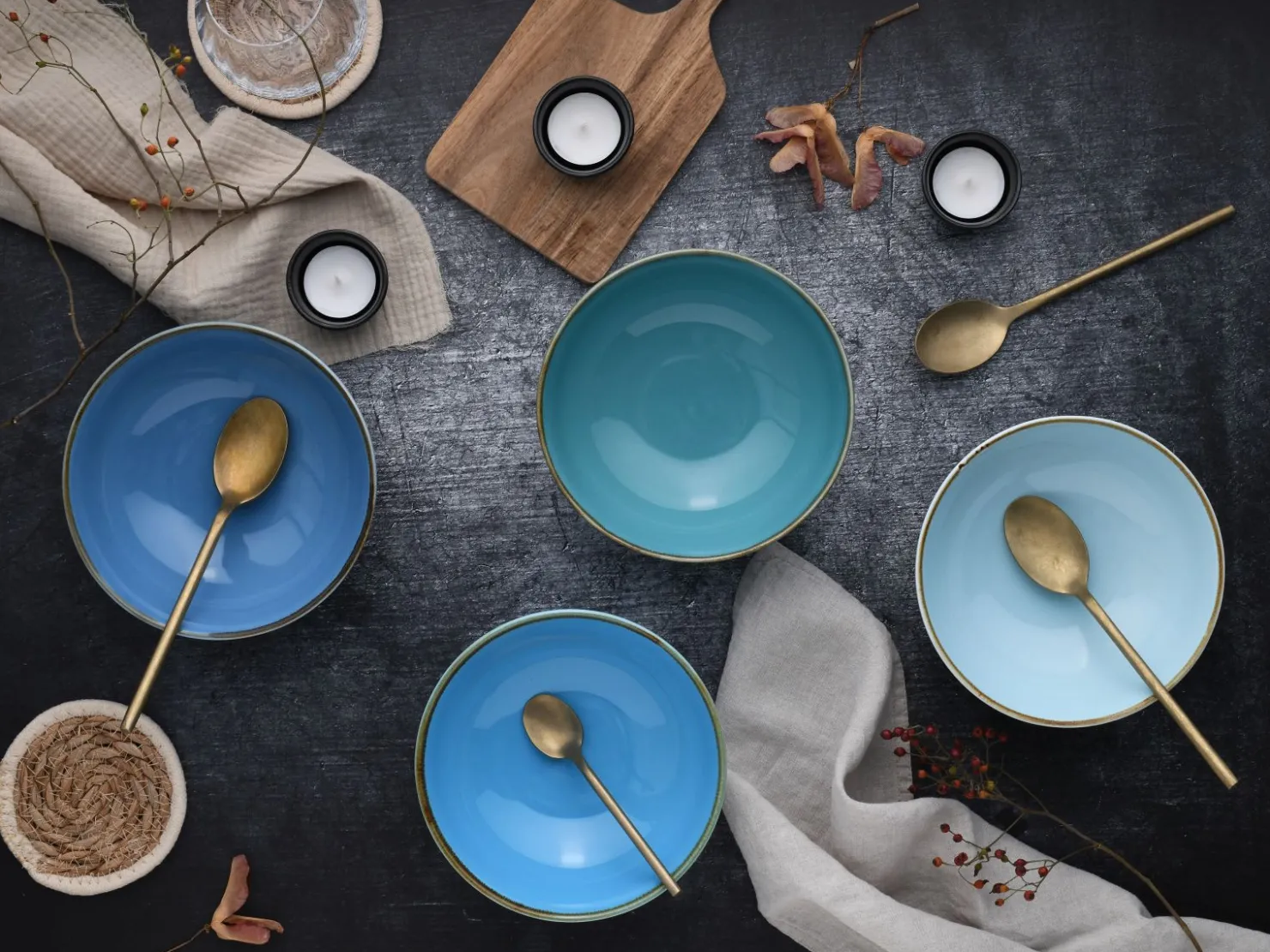 Creatable Bowls & Schüsseln|Geschirrset|Nature Collection - Smoothie Bowl 4-tlg - bunt