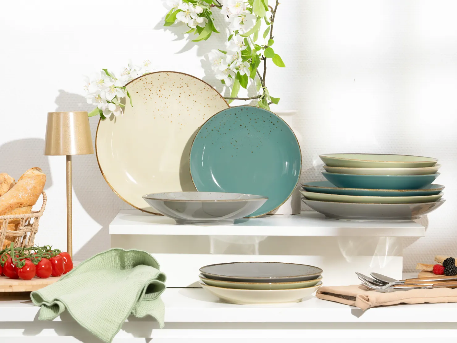 Creatable Geschirrset|Teller|Nature Collection - Tellerset 12-tlg - bunt