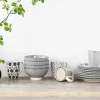 Creatable Geschirrset|New Style - Kombiservice 16-tlg - Schwarz-Weiss