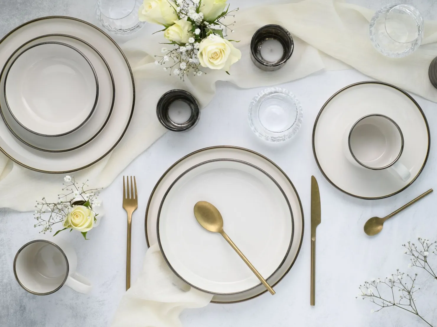 Creatable Geschirrset|Nordic Festive - Kombiservice 30-tlg - Schwarz