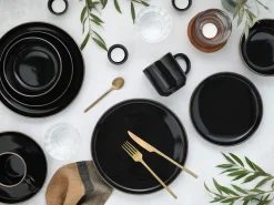 Creatable Geschirrset|Nordic Festive - Kombiservice 16-tlg - Schwarz