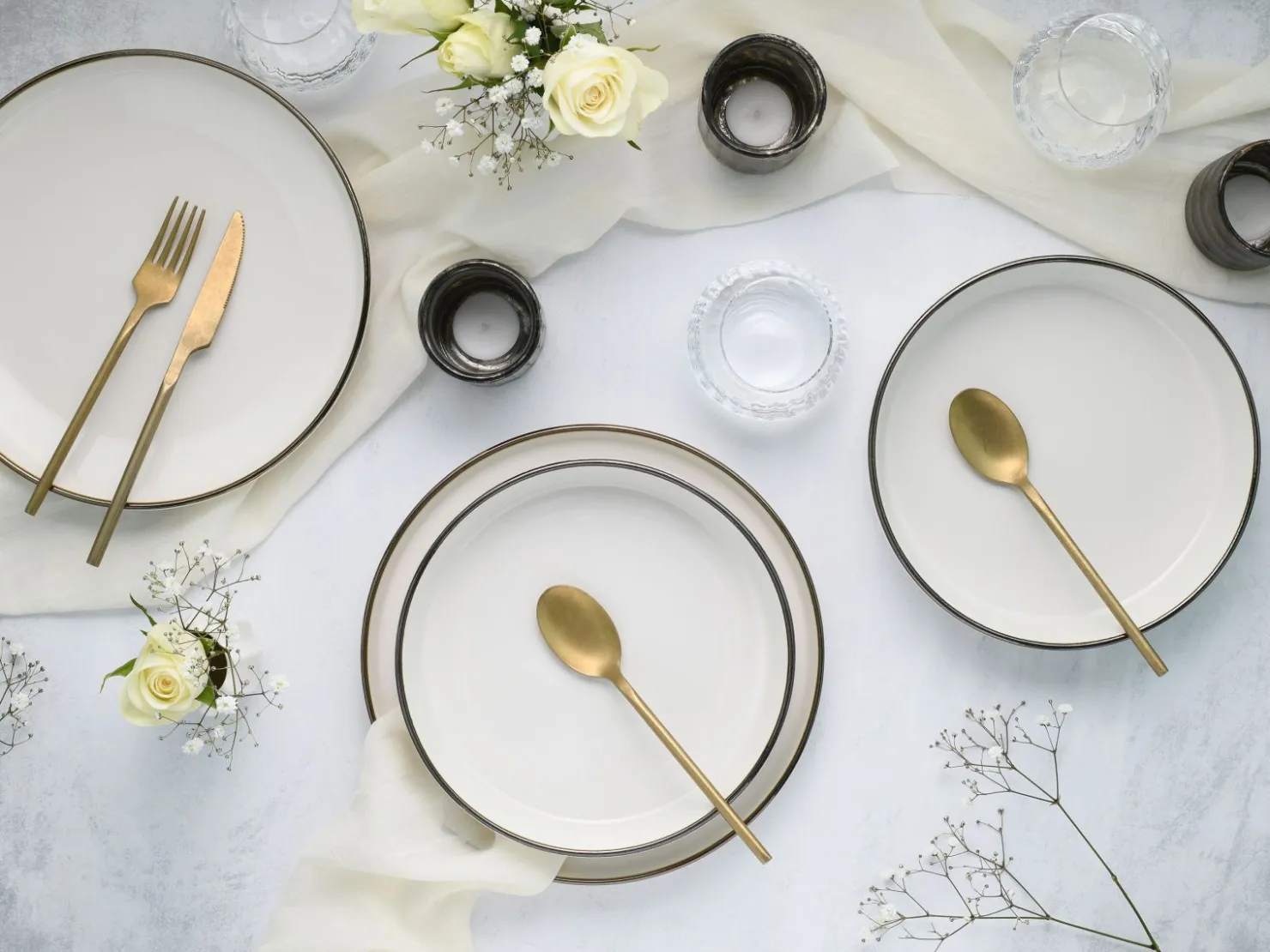 Creatable Geschirrset|Nordic Festive - Tafelservice 12-tlg - Schwarz