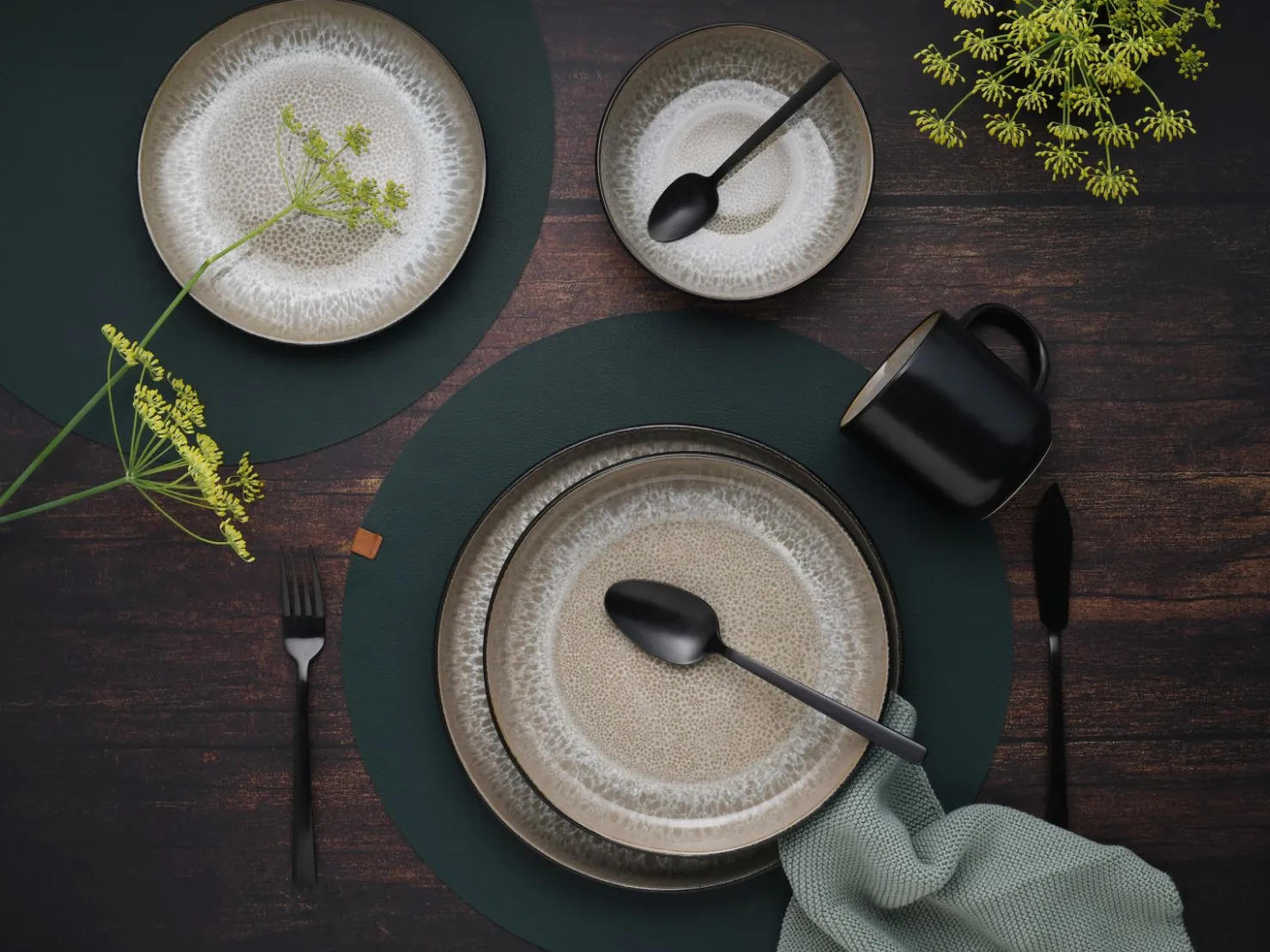 Creatable Geschirrset|Nordic Fjord - Kombiservice 10-tlg - beige