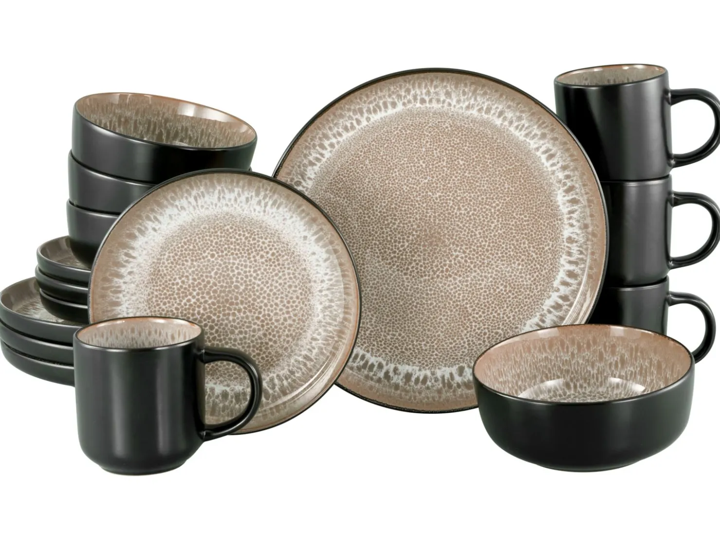 Creatable Geschirrset|Nordic Fjord - Kombiservice 16-tlg - Eisblau - Weiss