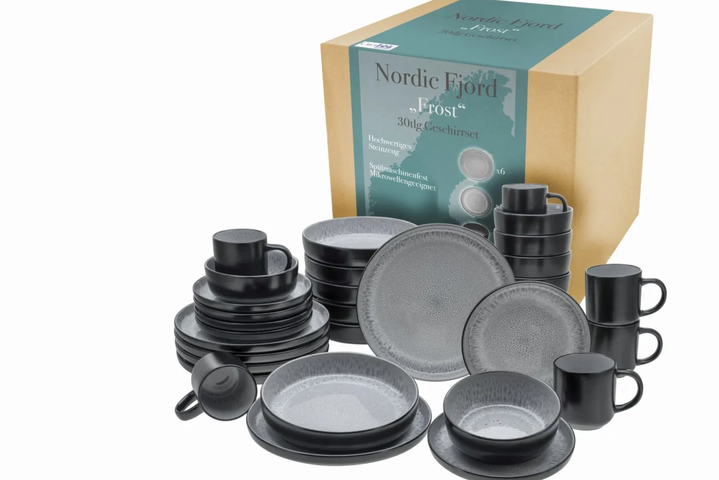 Creatable Geschirrset|Nordic Fjord - Kombiservice 30-tlg - beige