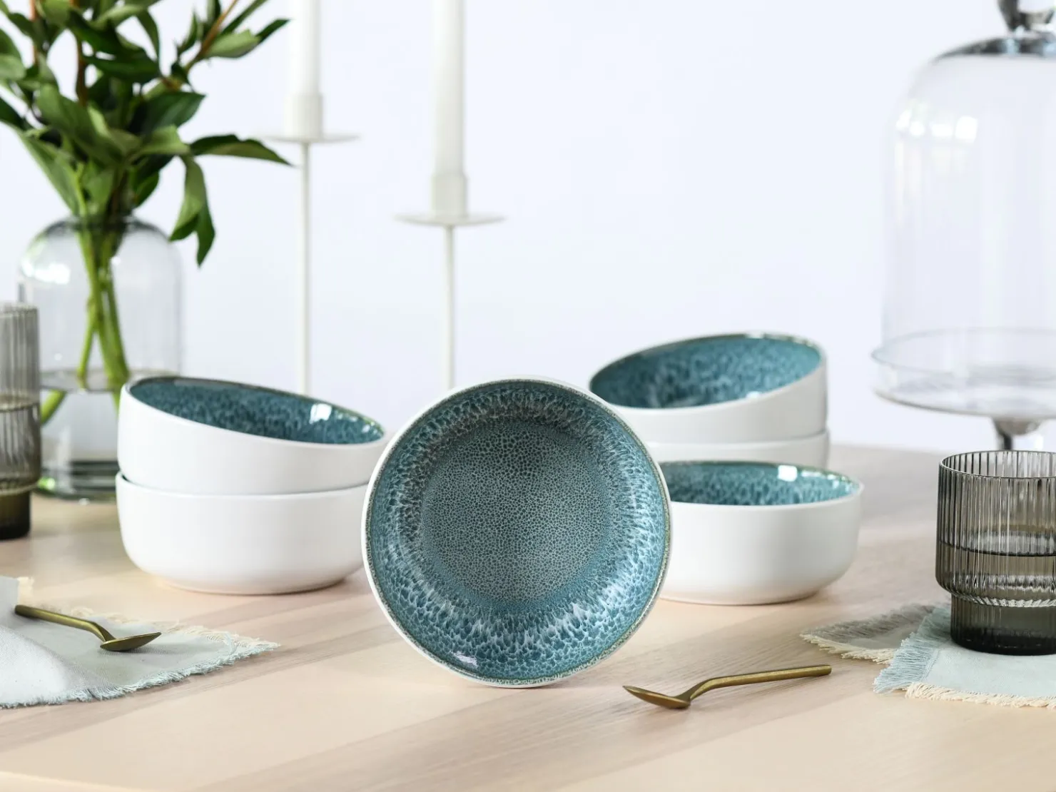 Creatable Bowls & Schüsseln|Geschirrset|Nordic Fjord - Müslischale 6-tlg - beige