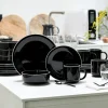 Creatable Geschirrset|Nordic Gourmet - Kombiservice 16-tlg - Schwarz