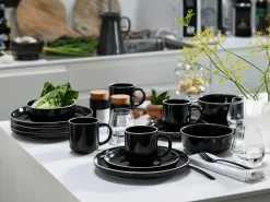 Creatable Geschirrset|Nordic Gourmet - Kombiservice 16-tlg - Schwarz