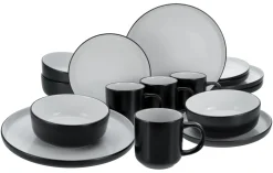 Creatable Geschirrset|Nordic - Kombiservice 16-tlg - Cool Black Grey