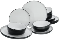 Creatable Geschirrset|Teller|Nordic - Tellerset 12-tlg - Cool Black