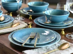 Creatable Geschirrset|Teller|Orient Mandala - Tellerset 18-tlg - Aquamarine