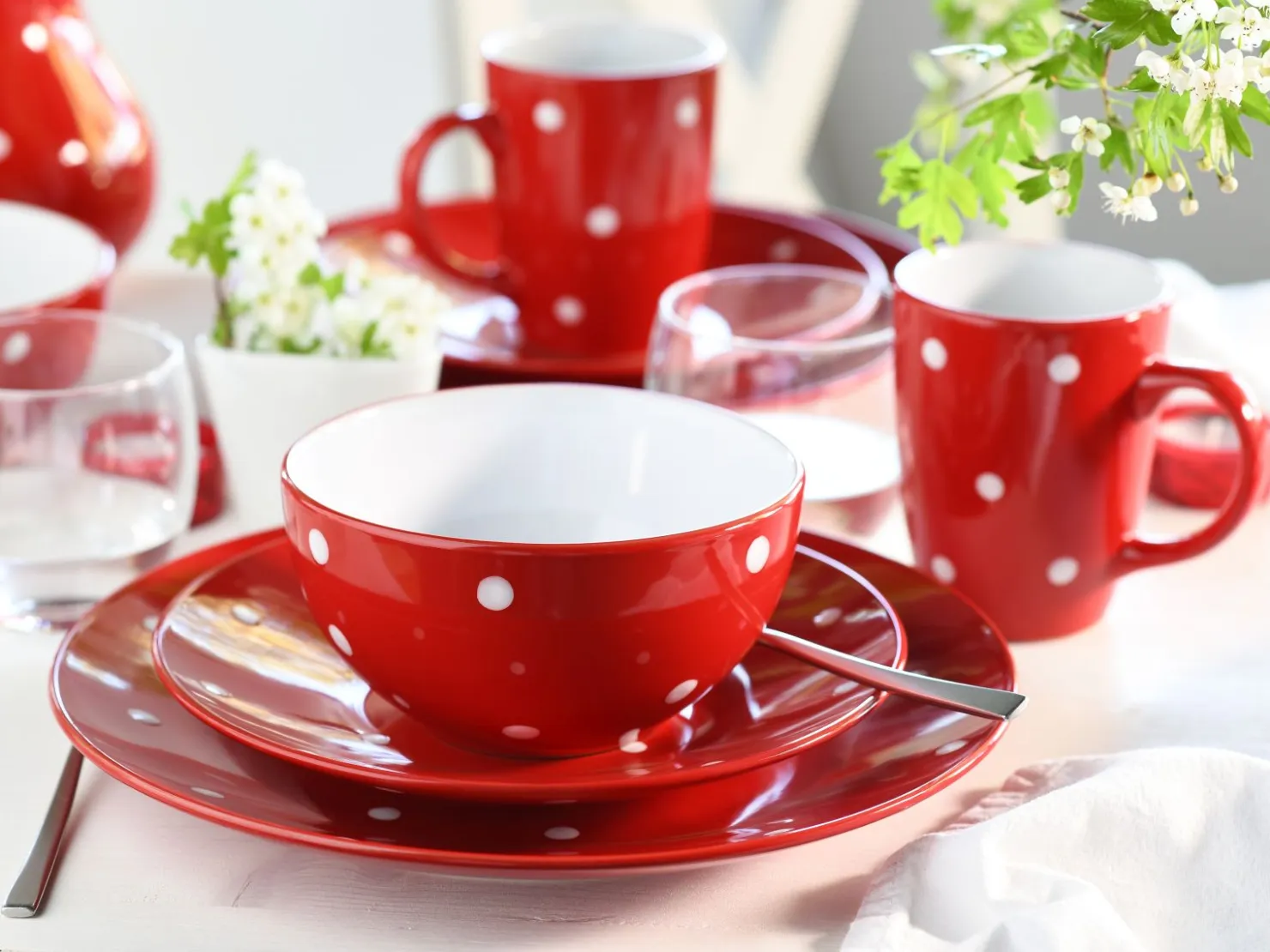 Creatable Geschirrset|Polka Dots - Kombiservice 16-tlg - Bunt