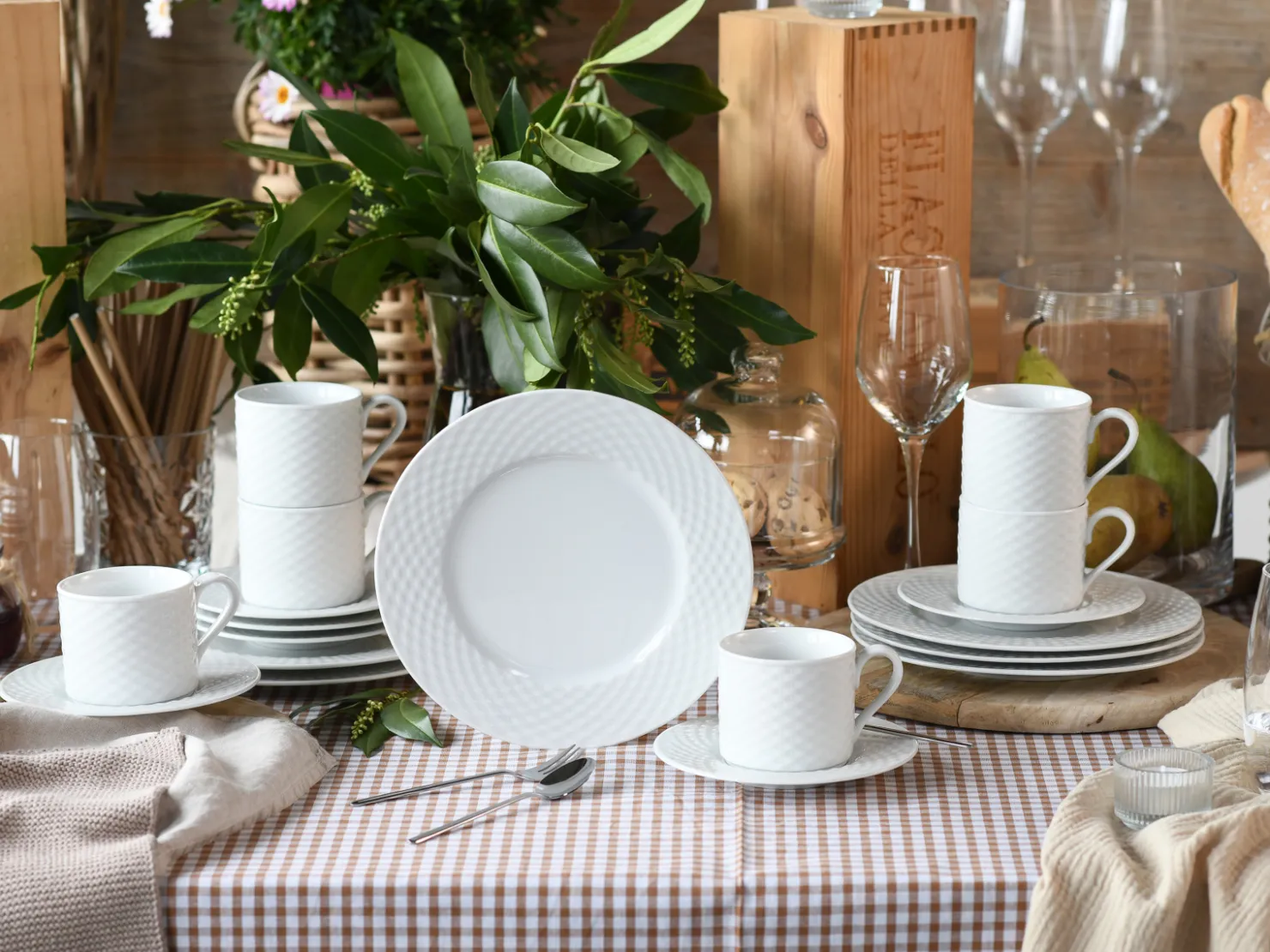 Creatable Geschirrset|Polo - Kaffeeservice 18-tlg - Weiss