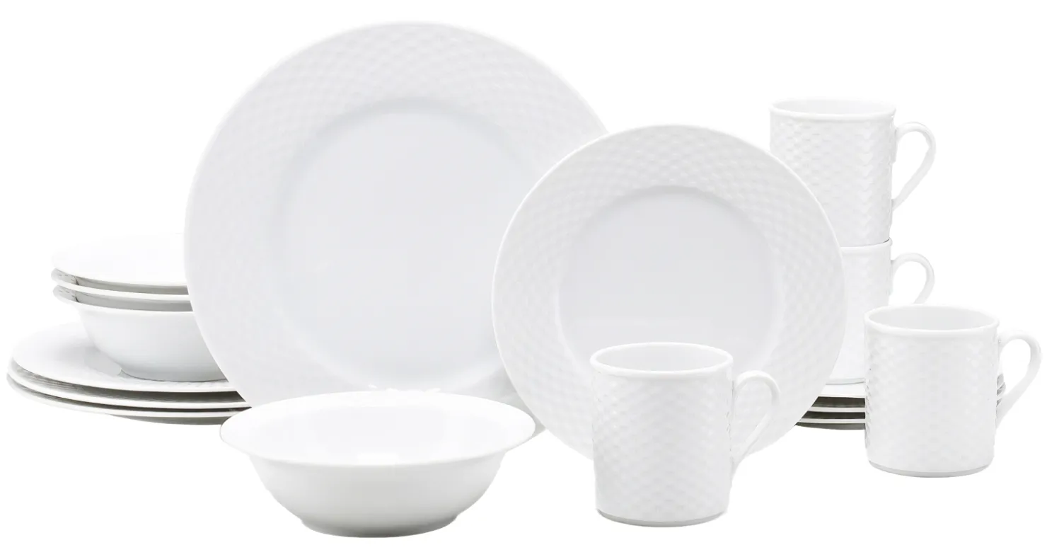 Creatable Geschirrset|Polo - Kombiservice 16-tlg - Weiss