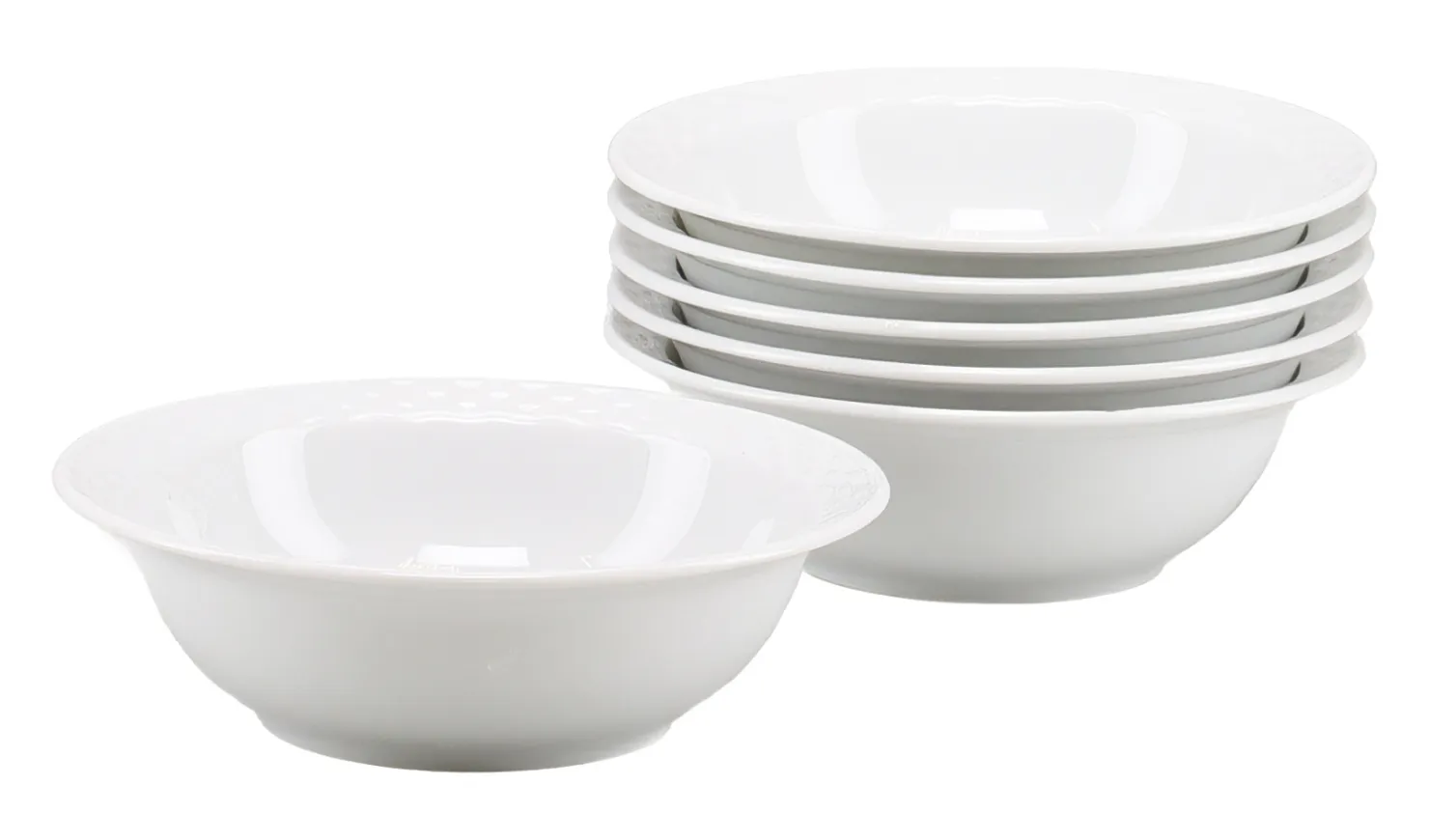 Creatable Bowls & Schüsseln|Geschirrset|Polo - Müslischale 6-tlg - Weiss