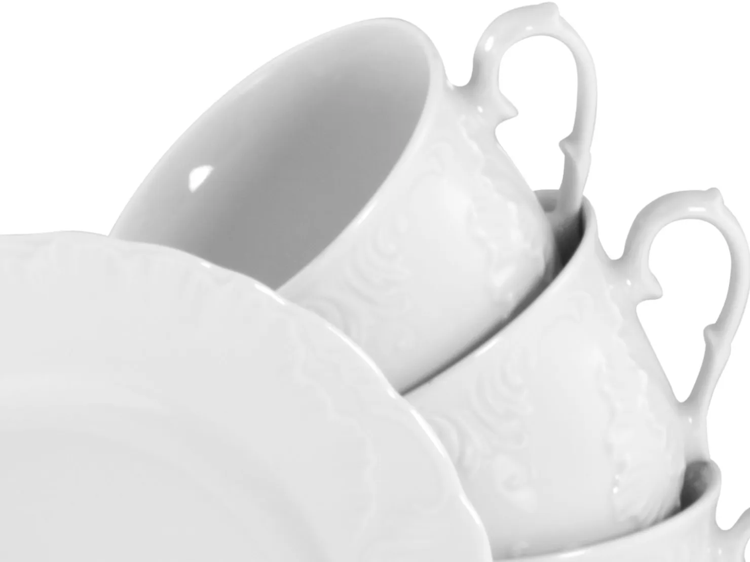 Creatable Geschirrset|Rokoko - Kaffeeservice 18-tlg - Weiss