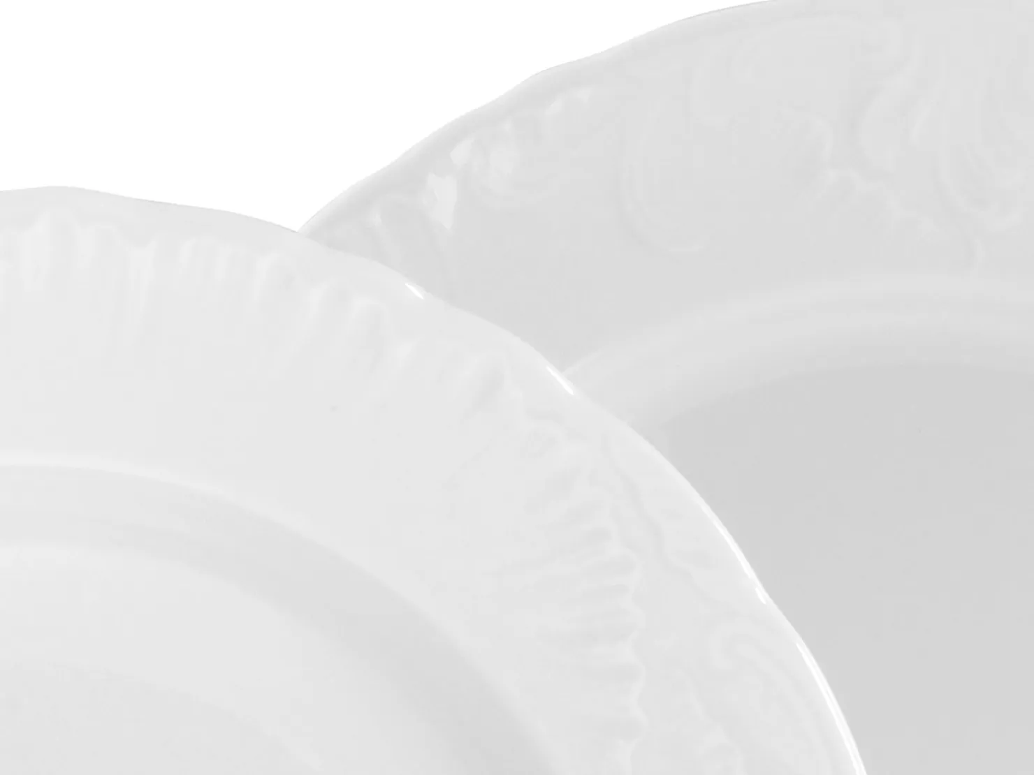 Creatable Geschirrset|Rokoko - Tafelservice 12-tlg (mo) - Weiss