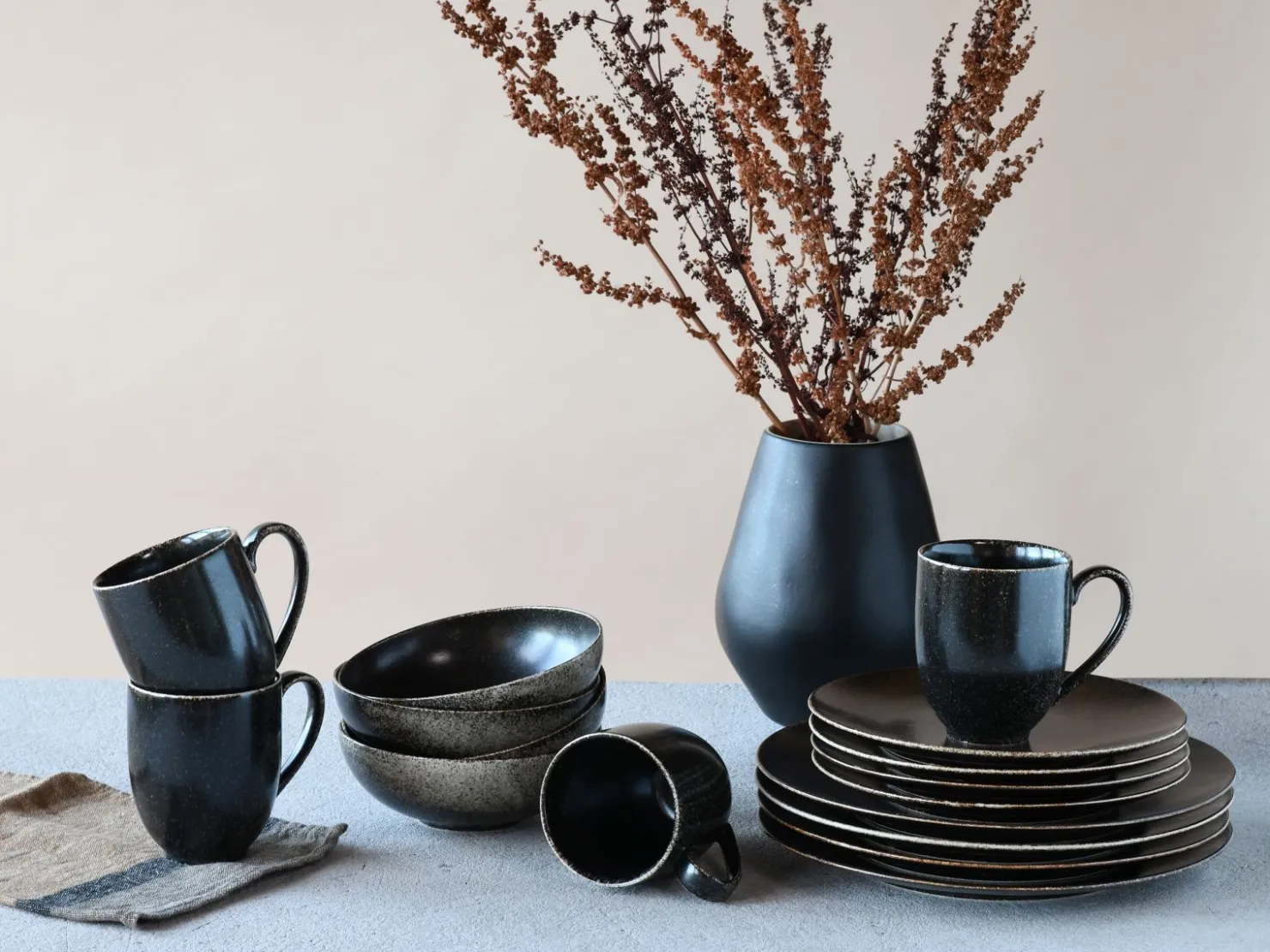Creatable Geschirrset|Rusty - Kombiservice 16-tlg, Rustikal - Kombiservice 16-tlg - Pastell