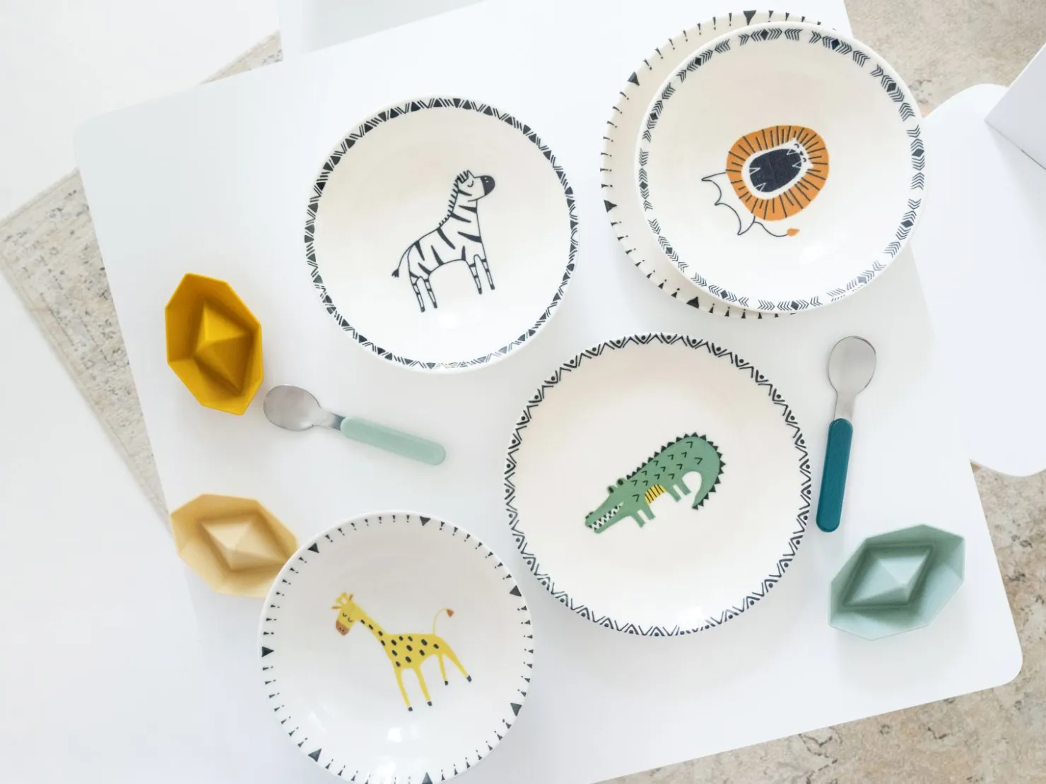 Creatable Geschirrset|Teller|Safari - Tellerset 8-tlg - Bunt