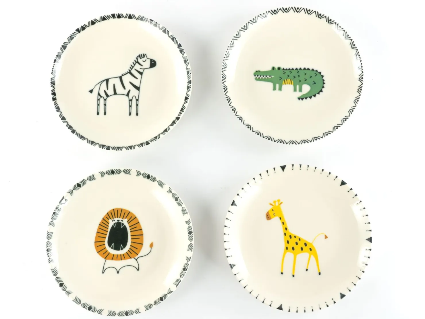 Creatable Geschirrset|Safari - Tellerset 4-tlg - Bunt