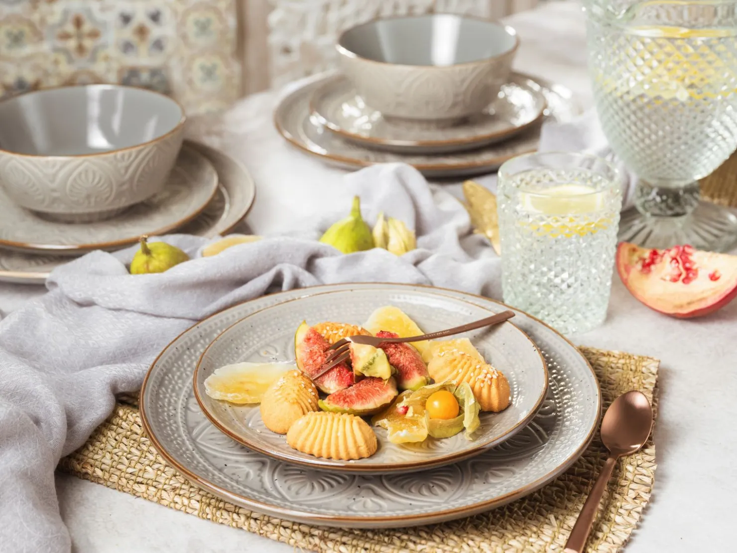 Creatable Geschirrset|Samarkand - Kombiservice 16-tlg - Smaragd