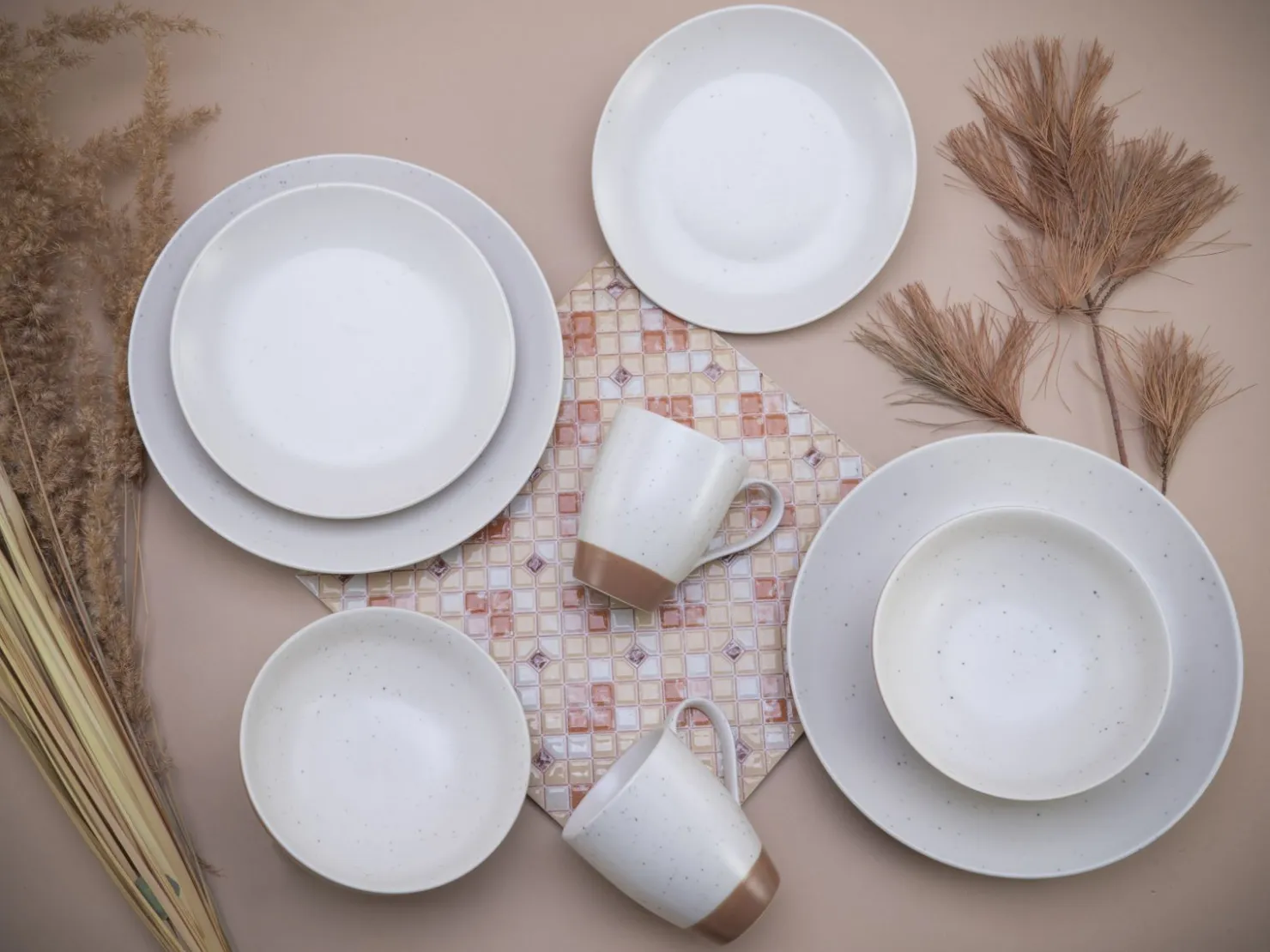 Creatable Geschirrset|Sand Dunes - Kombiservice 16-tlg - creme