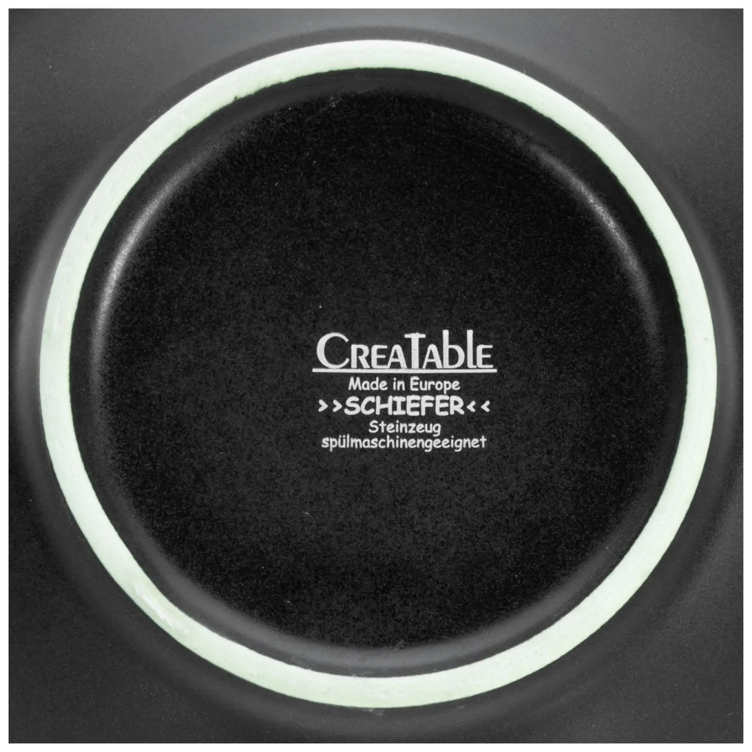 Creatable Pizza & Pasta|Geschirrset|Schiefer - Pastateller 4-tlg - Schwarz