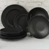 Creatable Geschirrset|Teller|Schiefer - Tellerset 12-tlg - Schwarz