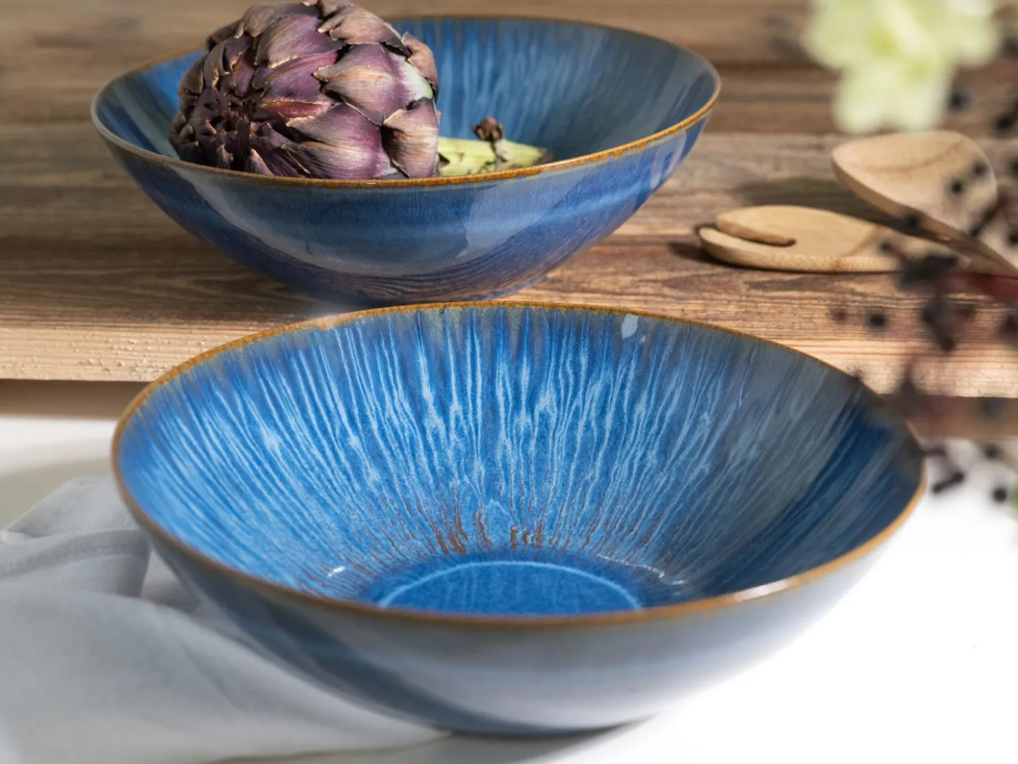 Creatable Bowls & Schüsseln|Sea Breeze - Salatschüssel 2-tlg, Sea Breeze - Salatschüssel 2tlg - Hellblau