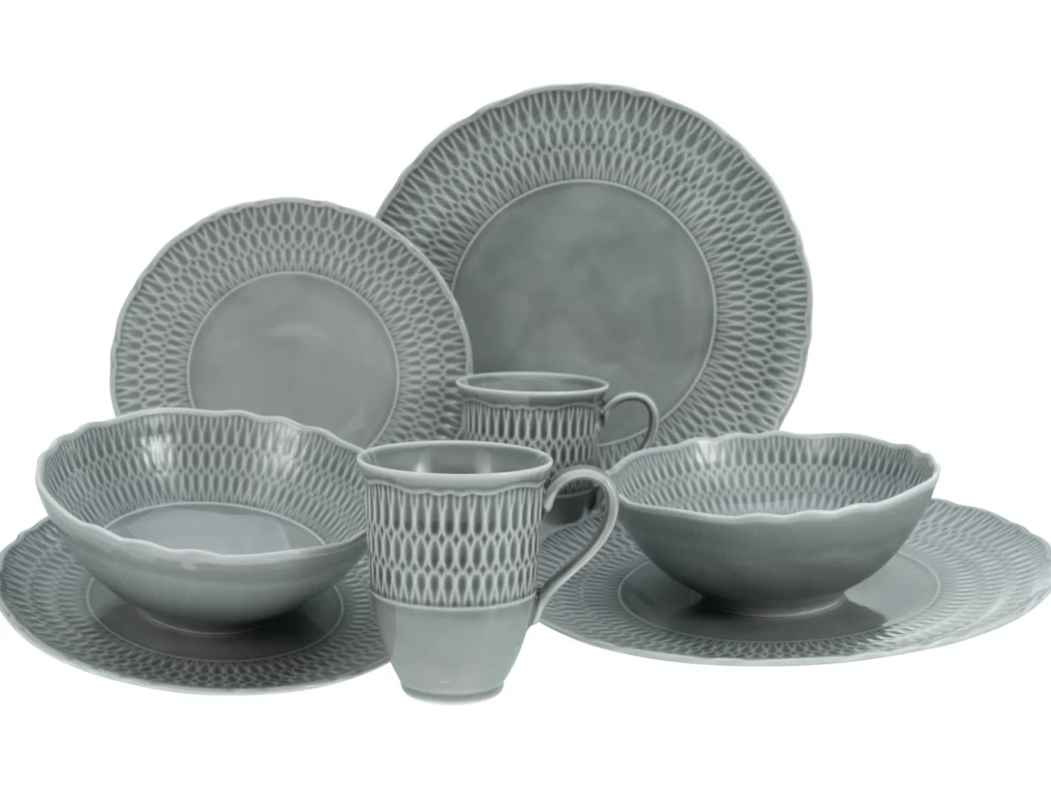 Creatable Geschirrset|Sofia - Kombiservice 8-tlg - Stone