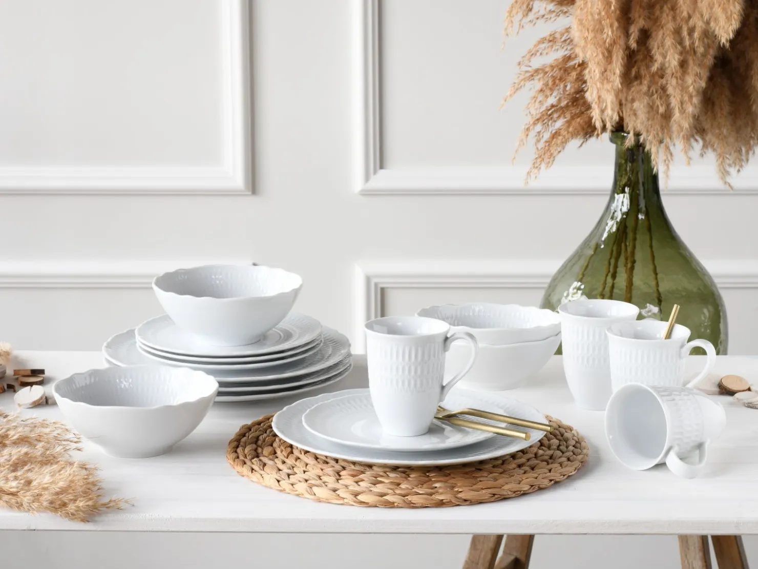 Creatable Geschirrset|Sofia - Kombiservice 16-tlg - Stone
