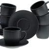 Creatable Becher & Tassen|Geschirrset|Soft Touch - Cappuccinotassen 12-tlg - Schwarz