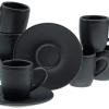 Creatable Becher & Tassen|Geschirrset|Soft Touch - Espressotassen 12-tlg - Schwarz