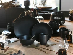 Creatable Geschirrset|Soft Touch - Kombiservice 16-tlg - Schwarz