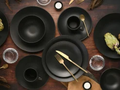 Creatable Geschirrset|Teller|Soft Touch - Tellerset 18-tlg - Schwarz