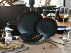 Creatable Geschirrset|Teller|Soft Touch - Tellerset 12-tlg, Soft Touch - Tafelservice 12-tlg - Schwarz