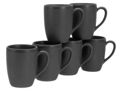 Creatable Becher & Tassen|Geschirrset|Soft Touch - 6-tlg Kaffeebecher - Schwarz