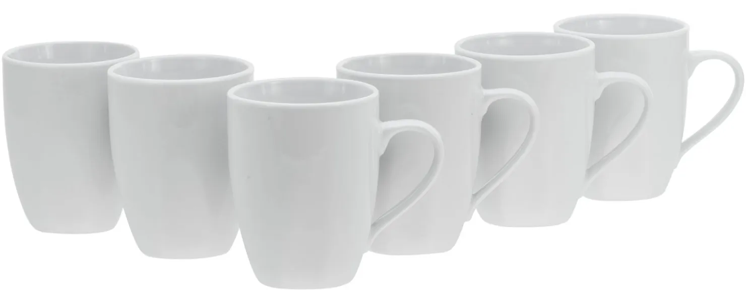 Creatable Becher & Tassen|Geschirrset|Square - Kaffeebecher 6-tlg - Weiss