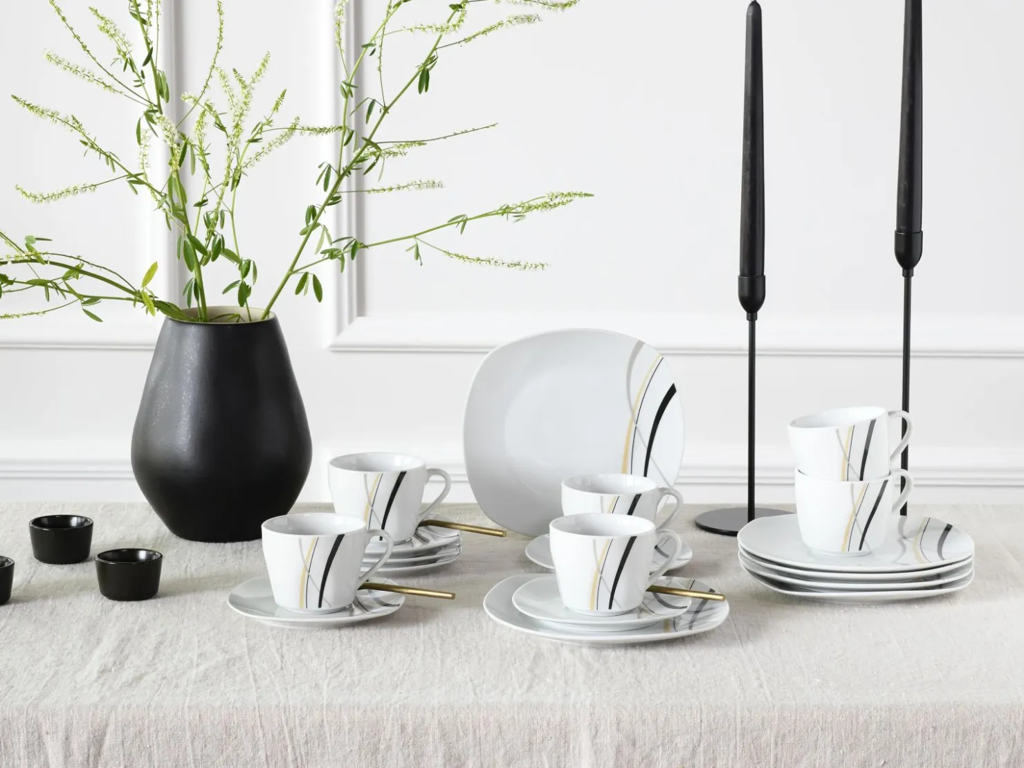 Creatable Geschirrset|Square - Kaffeeservice 18-tlg - Orchidee