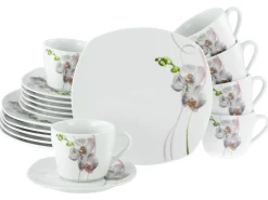 Creatable Geschirrset|Square - Kaffeeservice 18-tlg - Orchidee