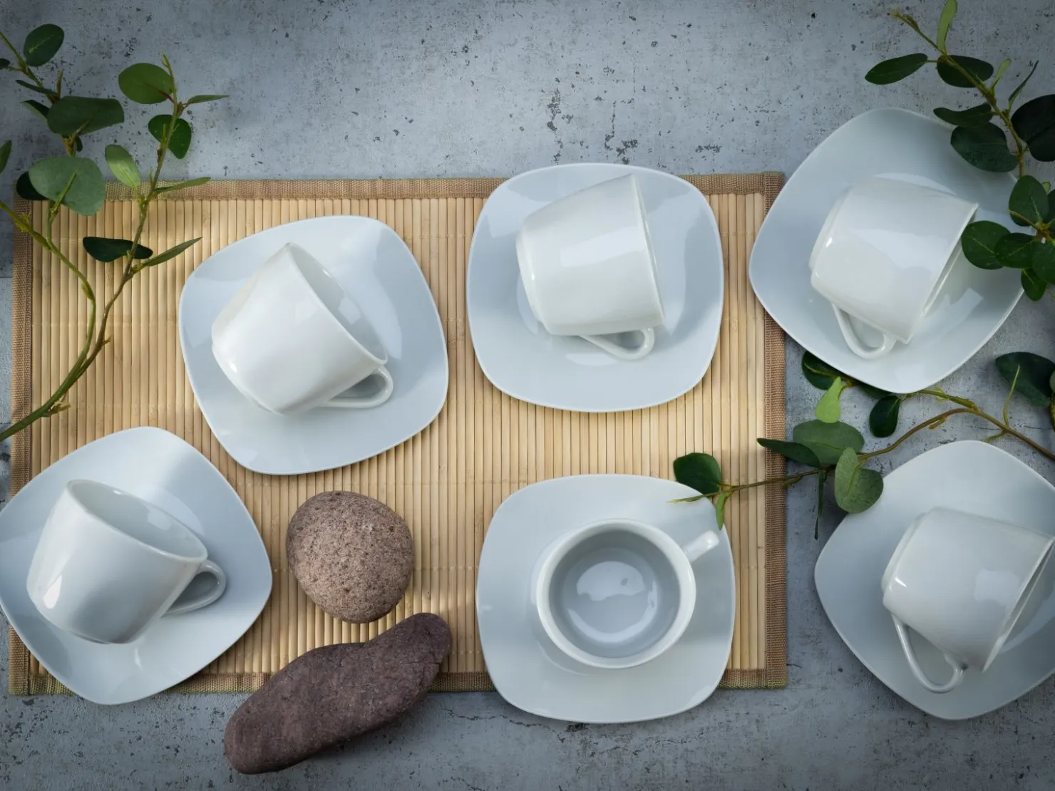 Creatable Becher & Tassen|Square - Kaffeetasssen 12-tlg - Weiss